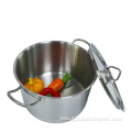 Binaural stainless steel stew pot